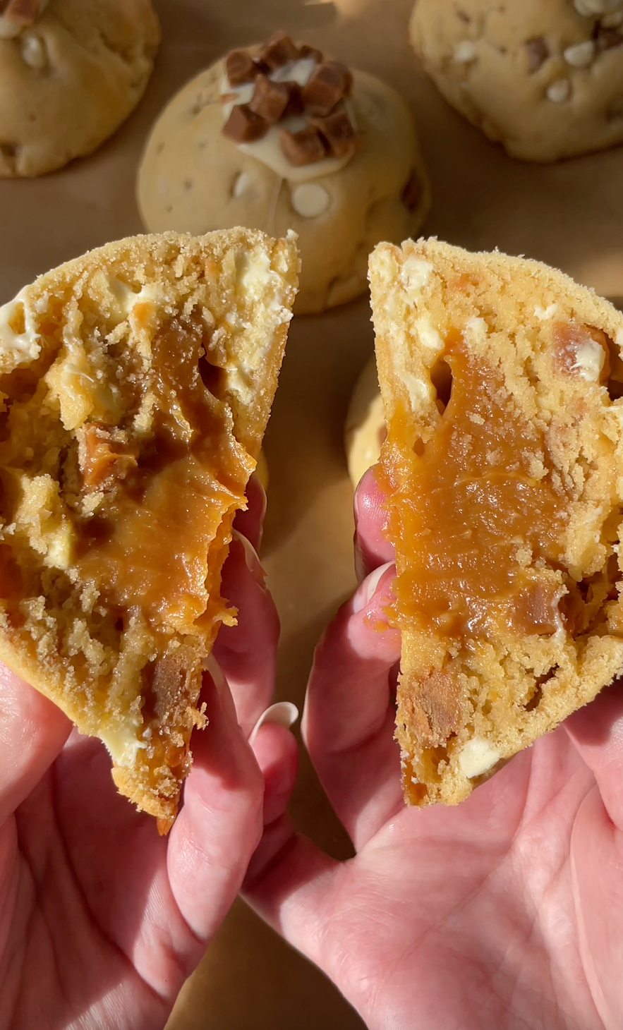 Caramel Stuffed NYC Cookies Recipe