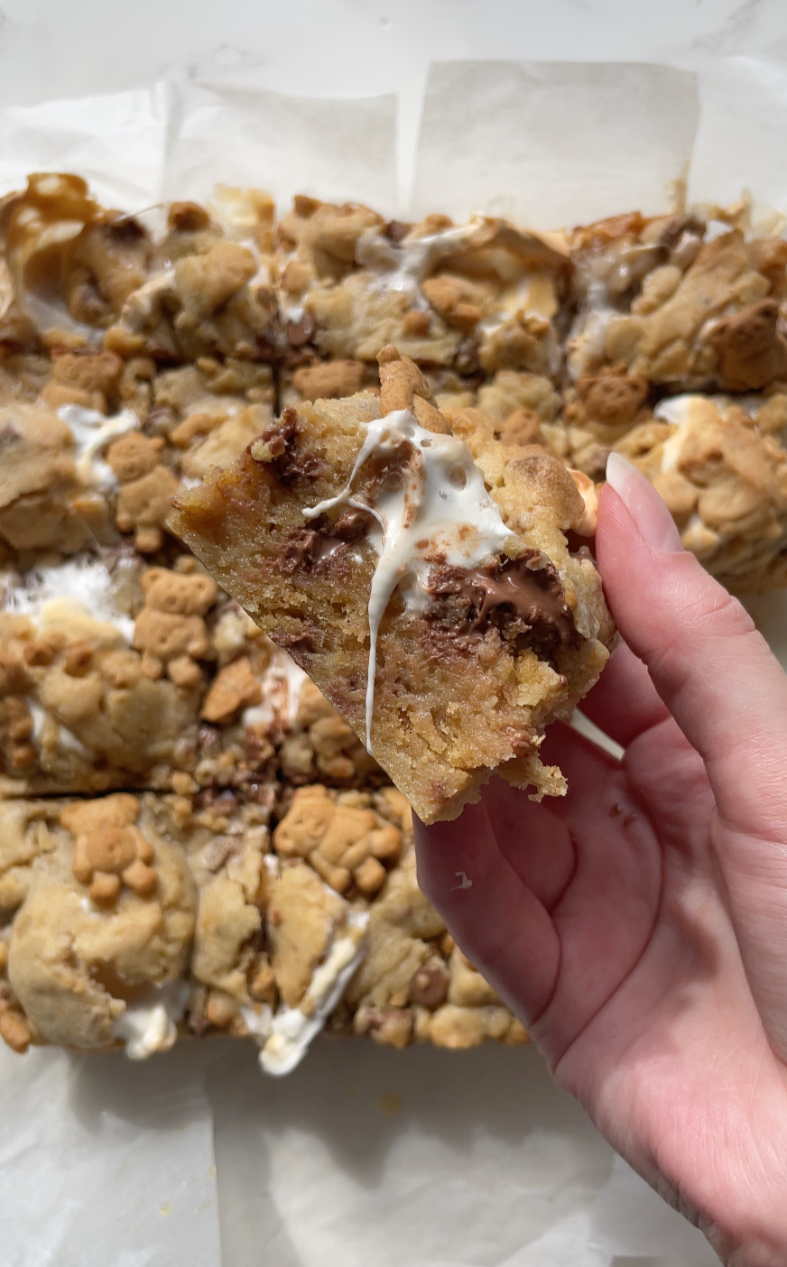 Teddy Graham S'mores Cookie Bars Recipe