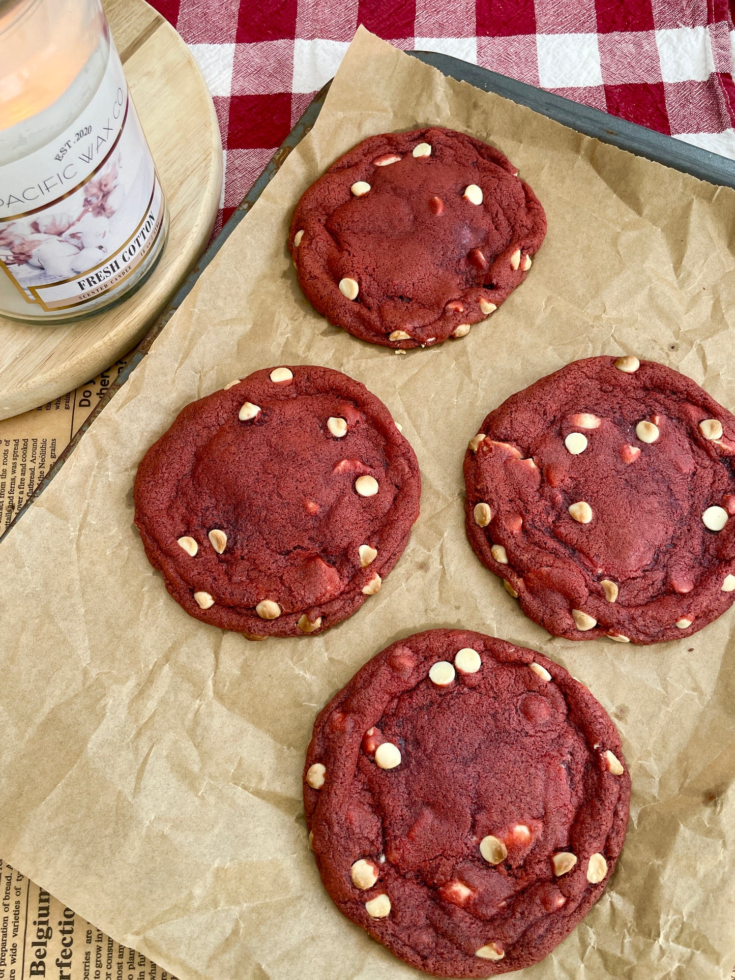 Red Velvet Soft & Chewy Cookies Recipe