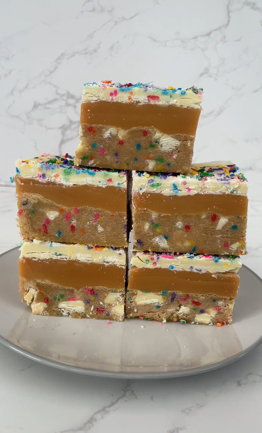 Funfetti Millionaire Cookie Bars Recipe