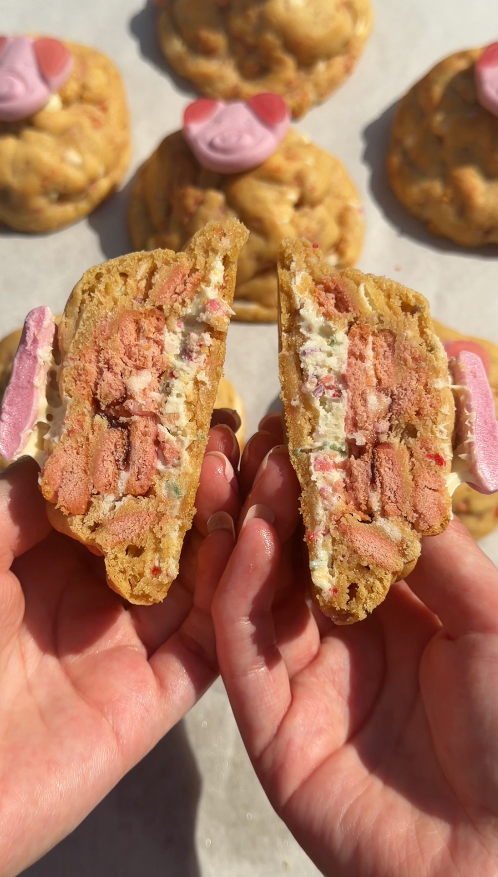 Percy Pig NYC Stuffed Cookies Recipe