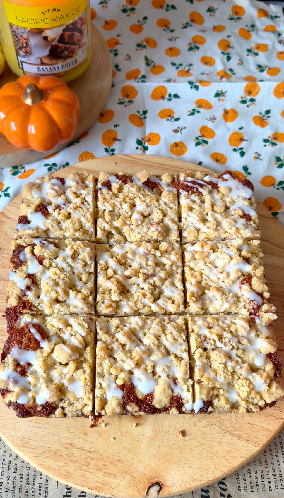 Cinnamon Roll Crumble Banana Cake Recipe
