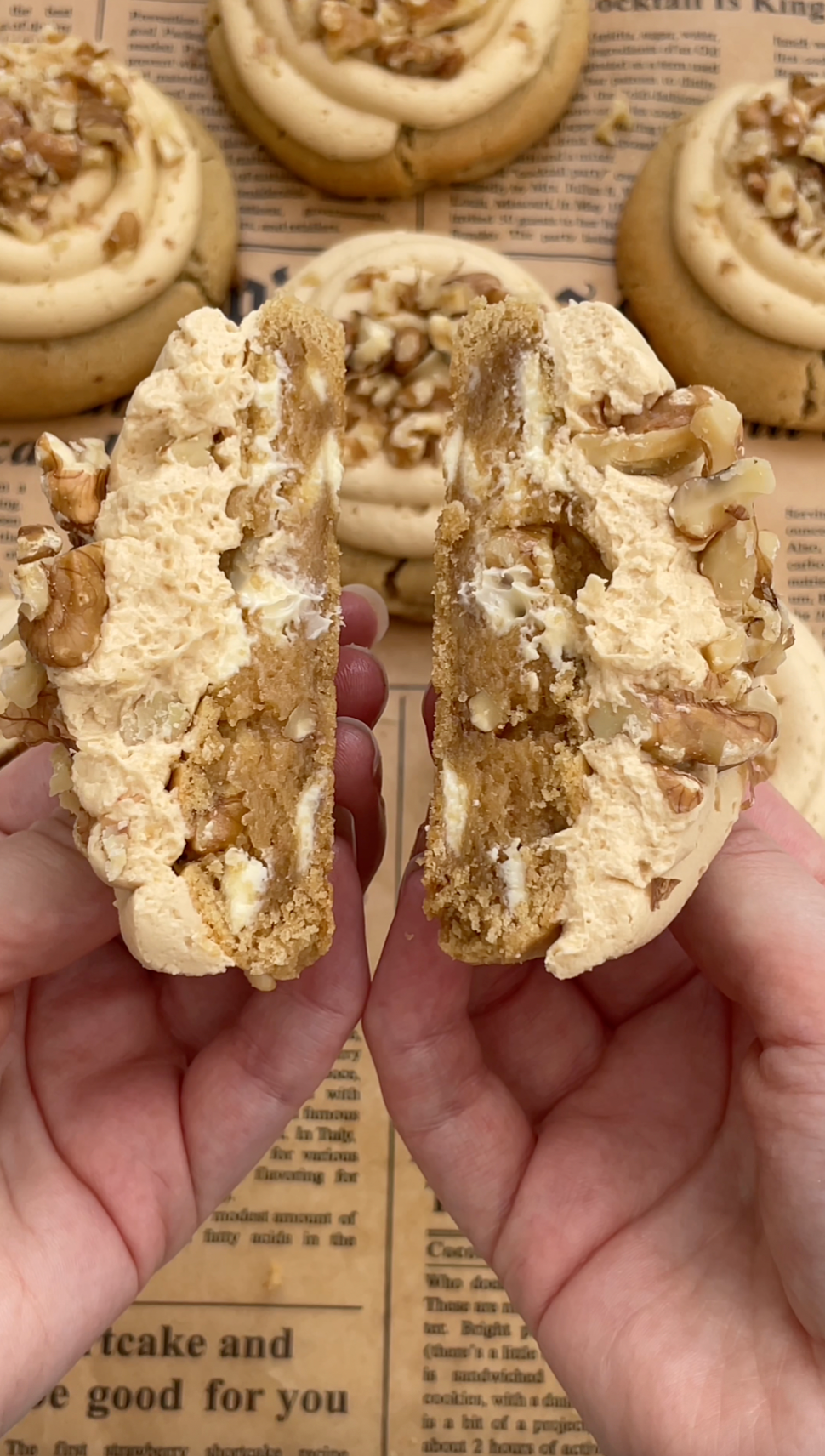 Coffee and Walnut NYC Cookies Recipe
