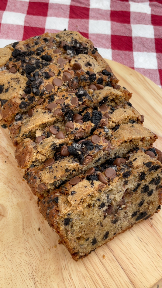 Oreo Cookie Dough Banana Bread Recipe