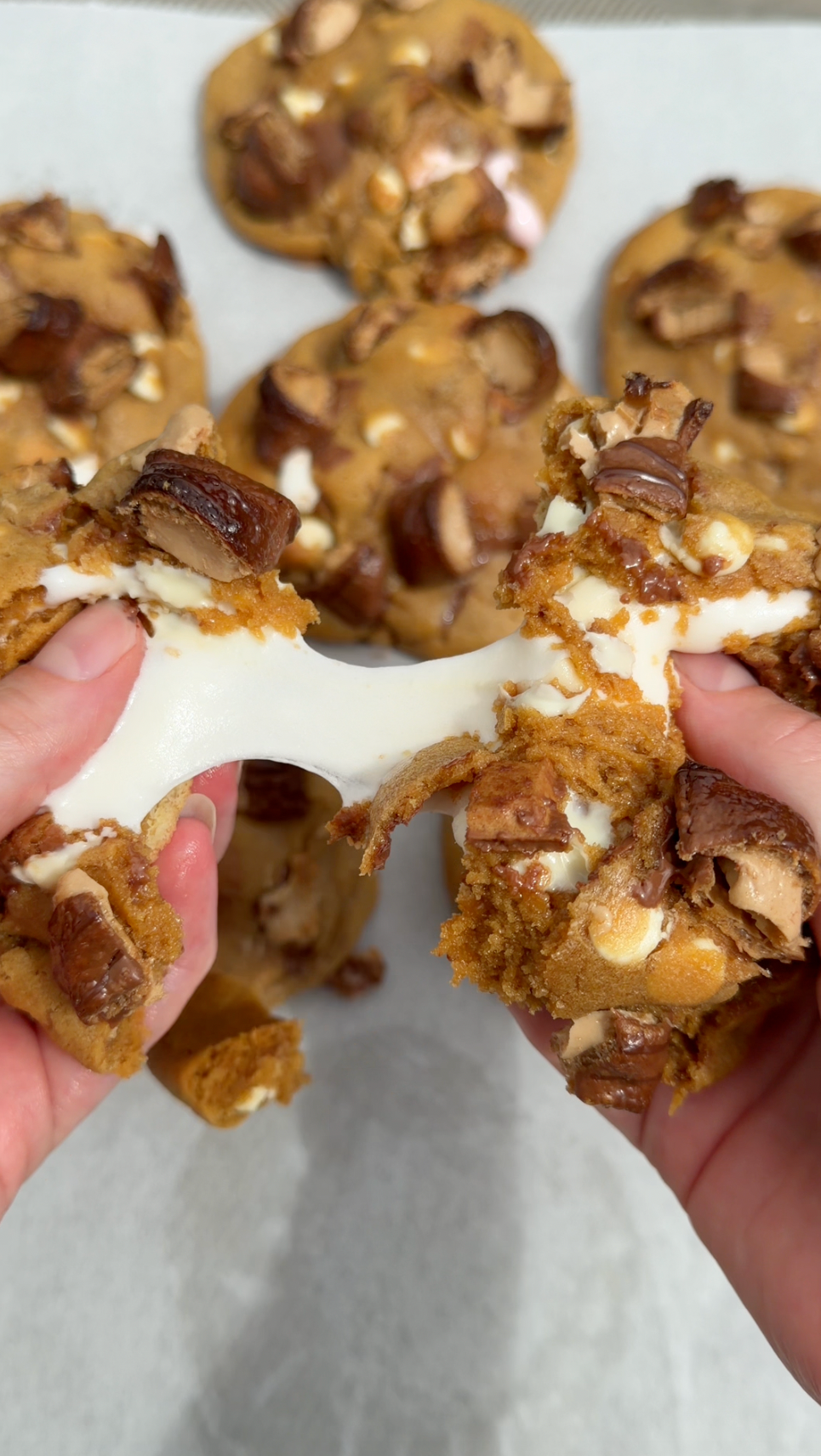 Kinder Bueno S'mores NYC Cookies Recipe