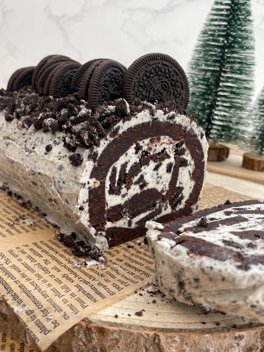 Oreo Brownie Yule Log Recipe