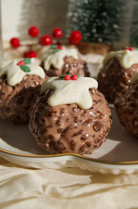Mini Rice Krispy Xmas Puddings Recipe